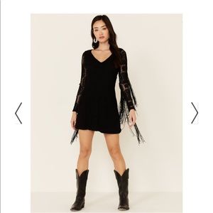 Idyllwind Black Thunde Dress with Fringe - Country Western Dress